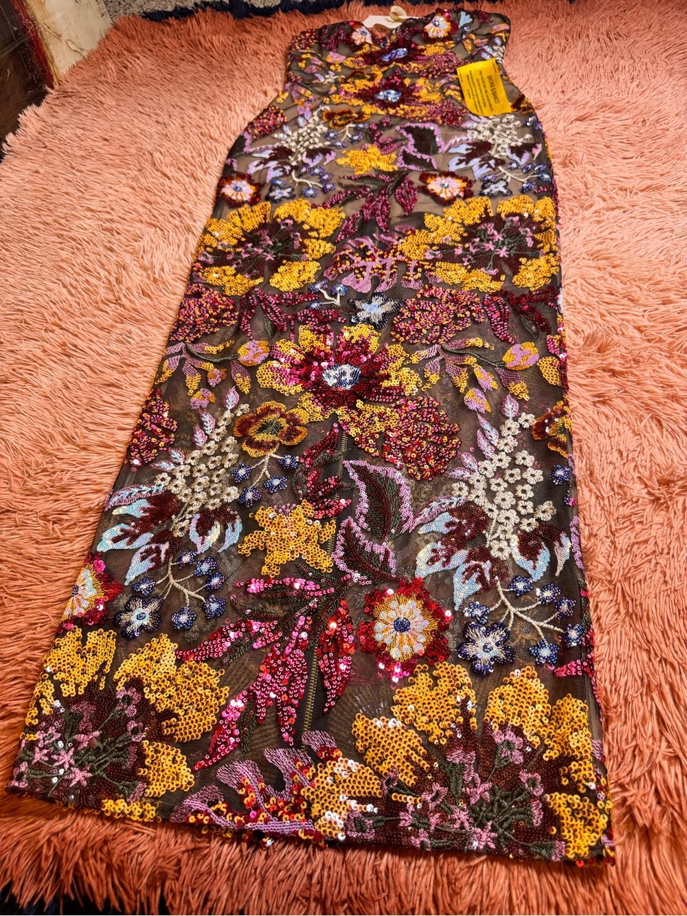 NWT Bronx & Banco Dahlia Sequin Multi Color Maxi Dress. Size 10/XL - Picture 14 of 16